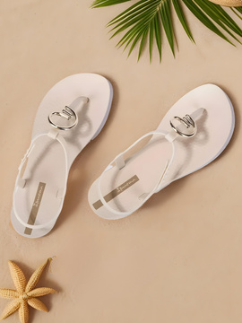 Sandały damskie Class Stylish beżowo-złote (BF492)