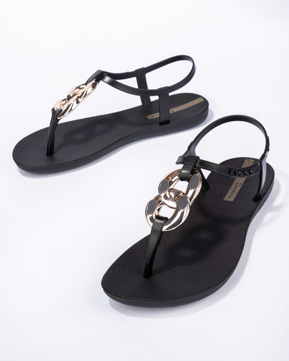 Sandały damskie Ipanema Class Connect II czarno-złote (BC837)