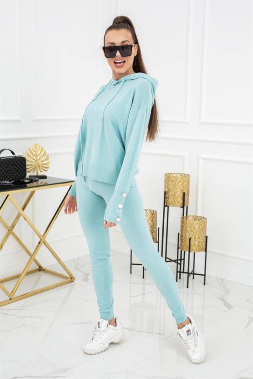 Komplet dzianinowy Kim Pearl Buttons PU1121 Mint