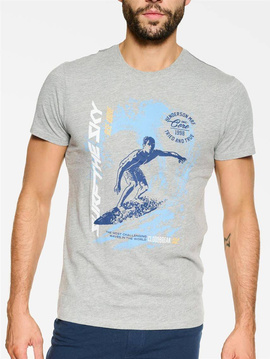 Piżama Nova 39731-90X Szaro-Granatowa