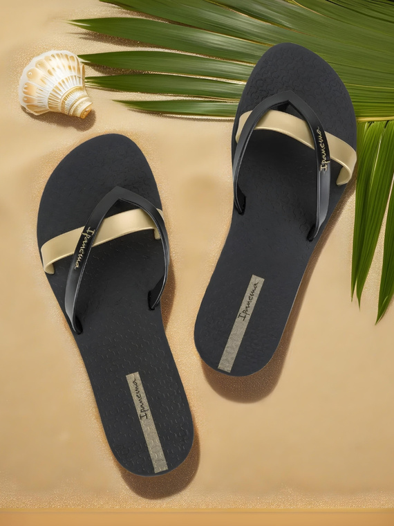 Japonki damskie Ipanema Kirei czarno-złote (AT156)