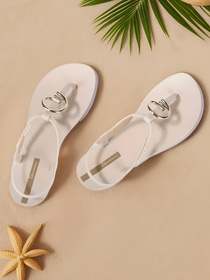 Sandały damskie Class Stylish beżowo-złote (BF492)