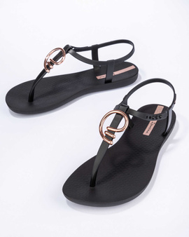 Sandały damskie Class Stylish czarno-złote (BD172)