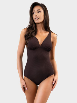 Strój kąpielowy Isabella S-3304 (3) brązowy w prążki 3D