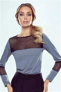 Bluzka Tifany Szaro-Czarna