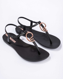 Sandały damskie Class Stylish czarno-złote (BD172)