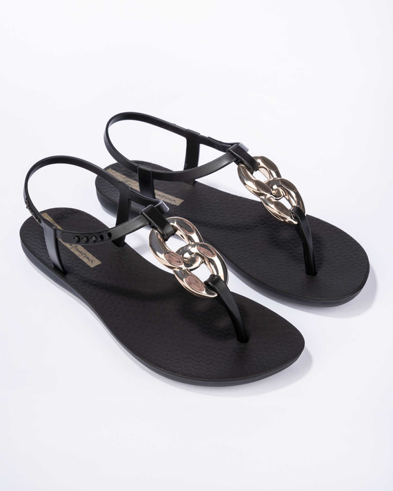 Sandały damskie Ipanema Class Connect II czarno-złote (BC837)