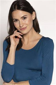 Bluzka Manati 3/4 Indygo