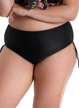 Kostium kąpielowy Matylda P-615K (45) czarno-wielokolorowy w kwiaty (komplet)