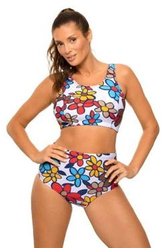 Kostium kąpielowy Asani M-723 (2) Biały w kwiaty