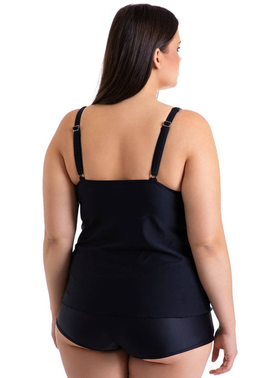 Komplet Tankini Flora P-3K (37) zielono-wielokolorowo-czarny