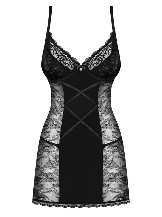 Koszulka Laurise babydoll Czarna