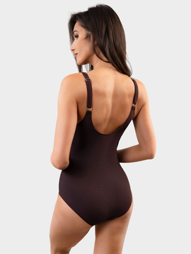 Strój kąpielowy Isabella S-3304 (3) brązowy w prążki 3D